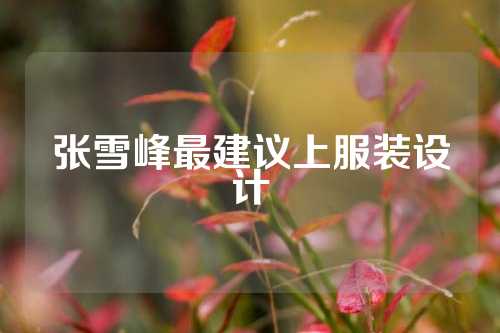张雪峰最建议上服装设计