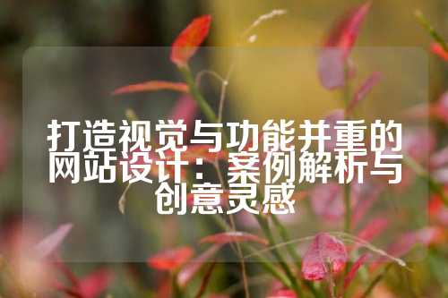 打造视觉与功能并重的网站设计：案例解析与创意灵感