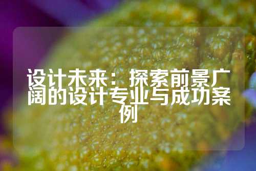 设计未来：探索前景广阔的设计专业与成功案例