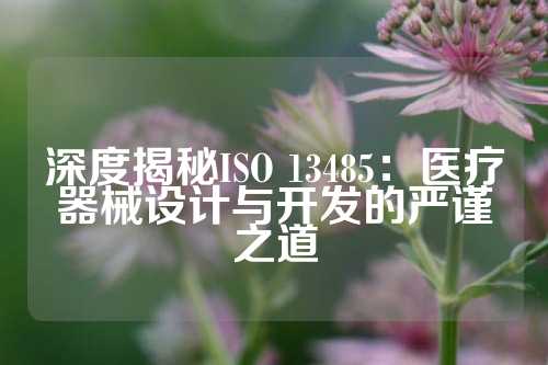 深度揭秘ISO 13485：医疗器械设计与开发的严谨之道