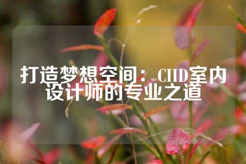 打造梦想空间：CIID室内设计师的专业之道