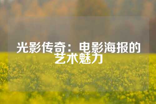 光影传奇：电影海报的艺术魅力