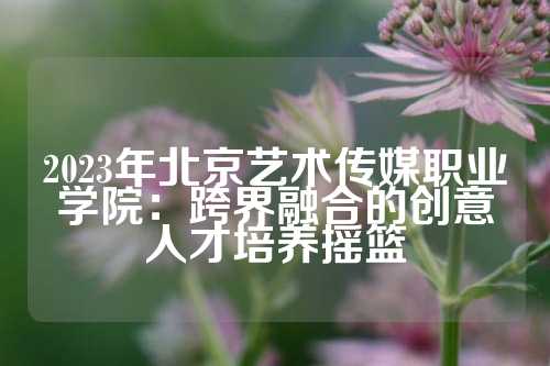 2023年北京艺术传媒职业学院：跨界融合的创意人才培养摇篮