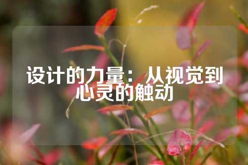 设计的力量：从视觉到心灵的触动