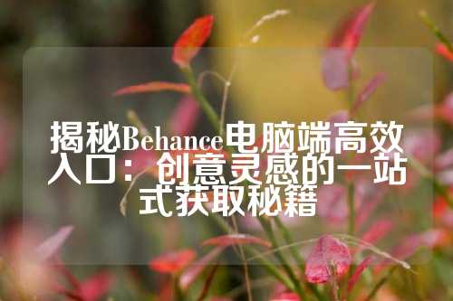 揭秘Behance电脑端高效入口：创意灵感的一站式获取秘籍