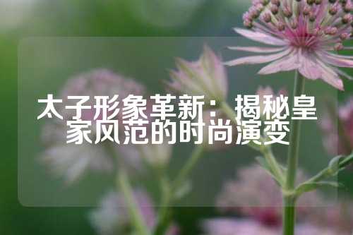 太子形象革新：揭秘皇家风范的时尚演变