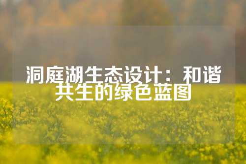洞庭湖生态设计：和谐共生的绿色蓝图