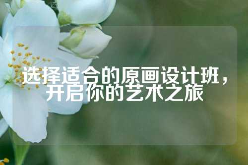 选择适合的原画设计班，开启你的艺术之旅