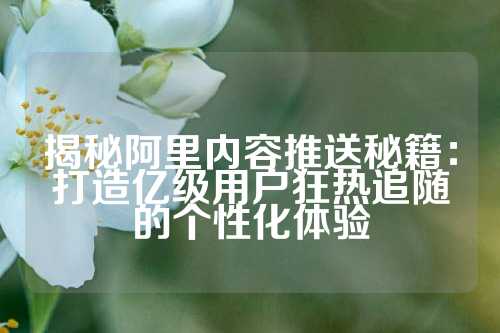 揭秘阿里内容推送秘籍：打造亿级用户狂热追随的个性化体验