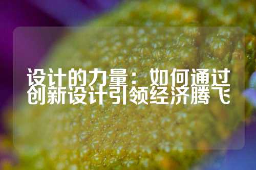 设计的力量：如何通过创新设计引领经济腾飞