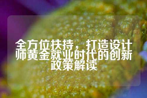 全方位扶持，打造设计师黄金就业时代的创新政策解读