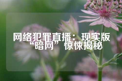 网络犯罪直播：现实版“暗网”惊悚揭秘