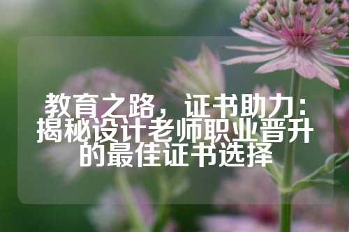 教育之路,证书助力:揭秘设计老师职业晋升的最佳证书选择