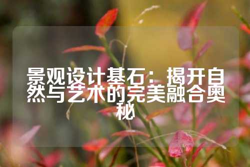 景观设计基石：揭开自然与艺术的完美融合奥秘