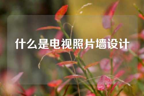 什么是电视照片墙设计