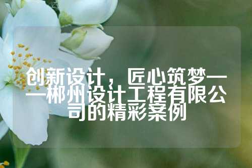 创新设计，匠心筑梦——郴州设计工程有限公司的精彩案例