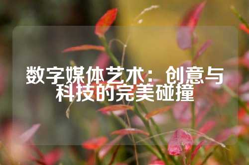 数字媒体艺术：创意与科技的完美碰撞
